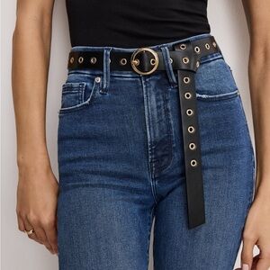 Good American Skinny Eyelet Belt Bundle with duster bags
